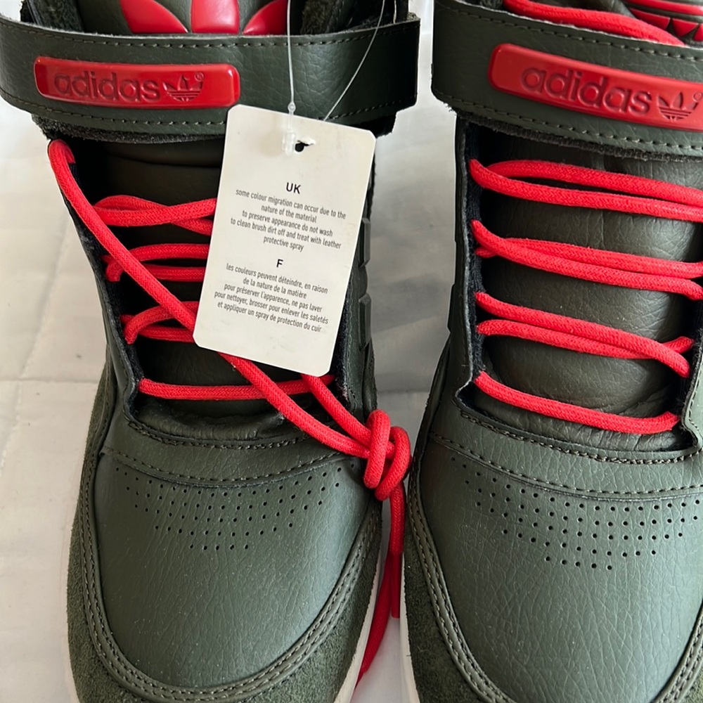 Adidas- Suede leather Size 10 high top sneakers